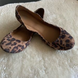 Cheetah print flats sz 11